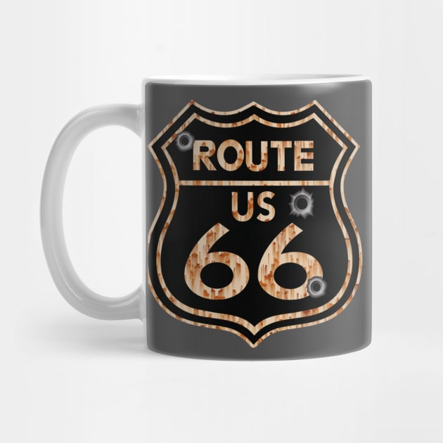 Vintage Route 66 Sign by CreativePhil